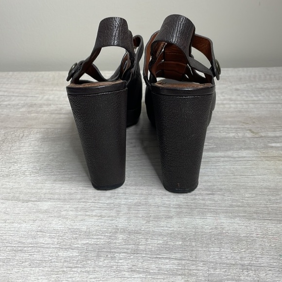 See By Chloe brown platform chunky heeled sandals Size 7 open toe designer cute - Picture 7 of 15